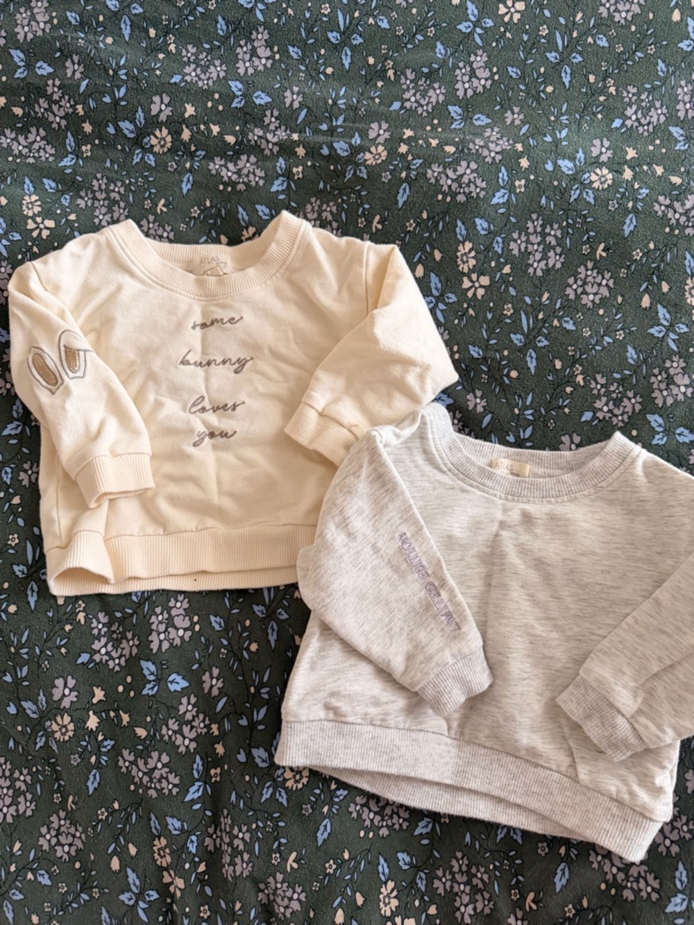 Atlas grey baby crewneck sweatshirts bundle 3-6 months